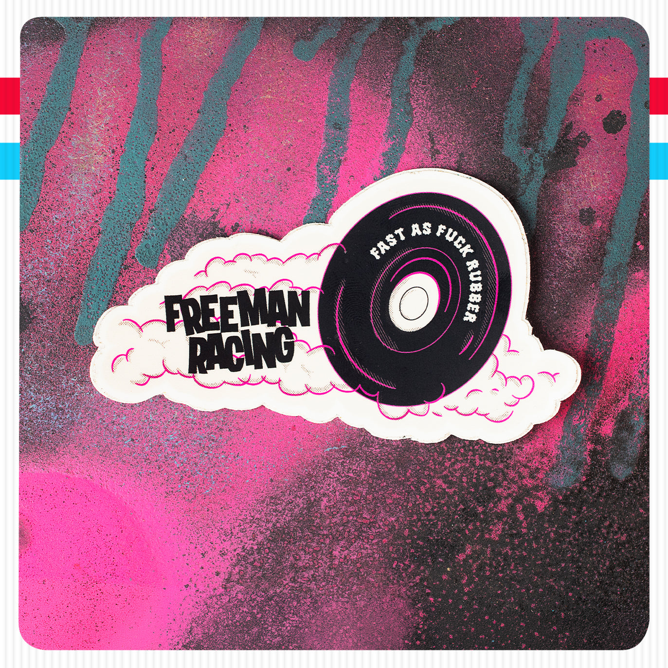 Freeman Racing Fast As Fuck Rubber Sticker