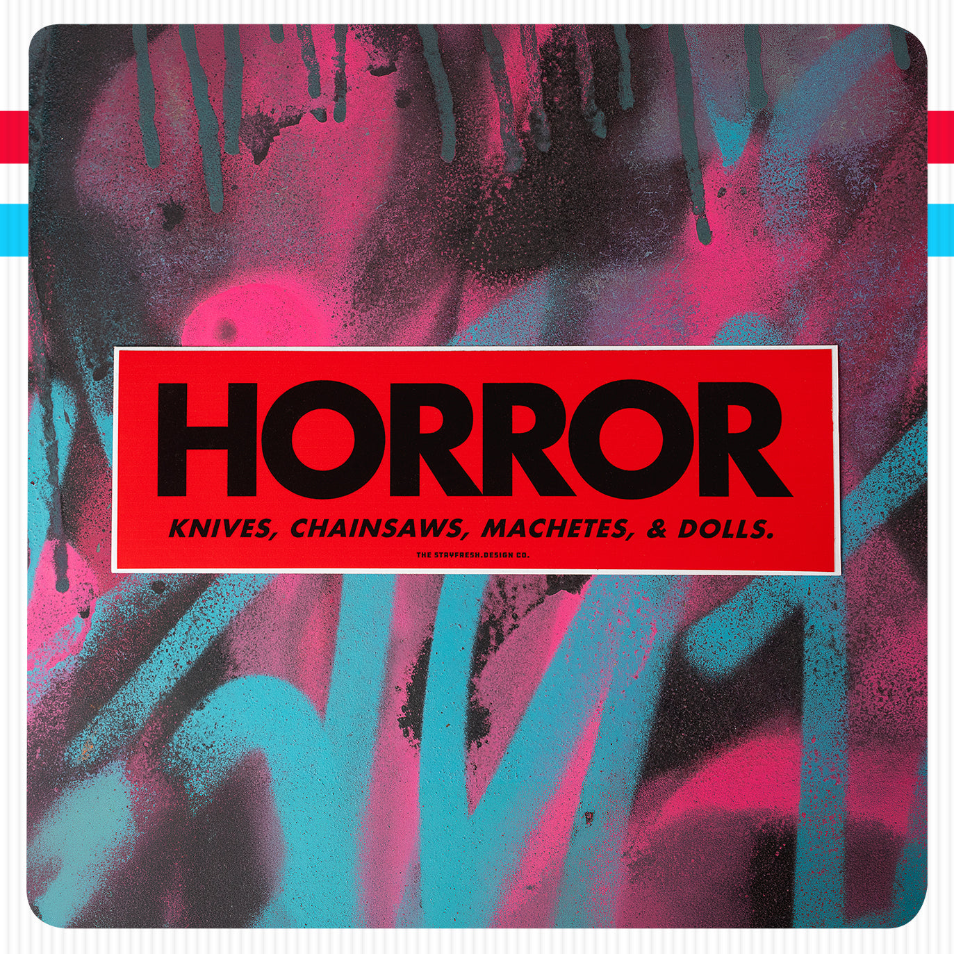 HORROR Knives, Chainsaws, Machetes, & Dolls Bumper Sticker