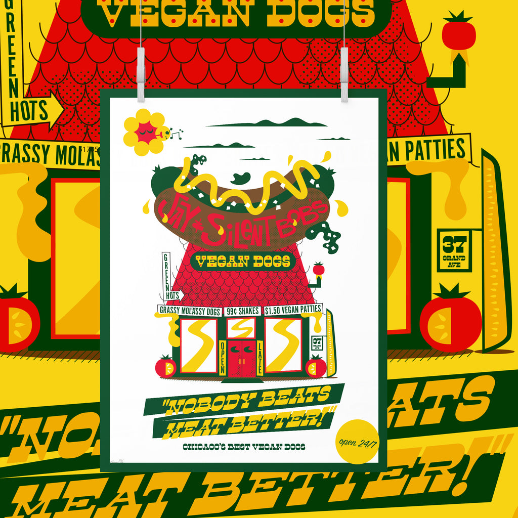 Jay & Silent Bob's Vegan Dogs Screen Print image 1